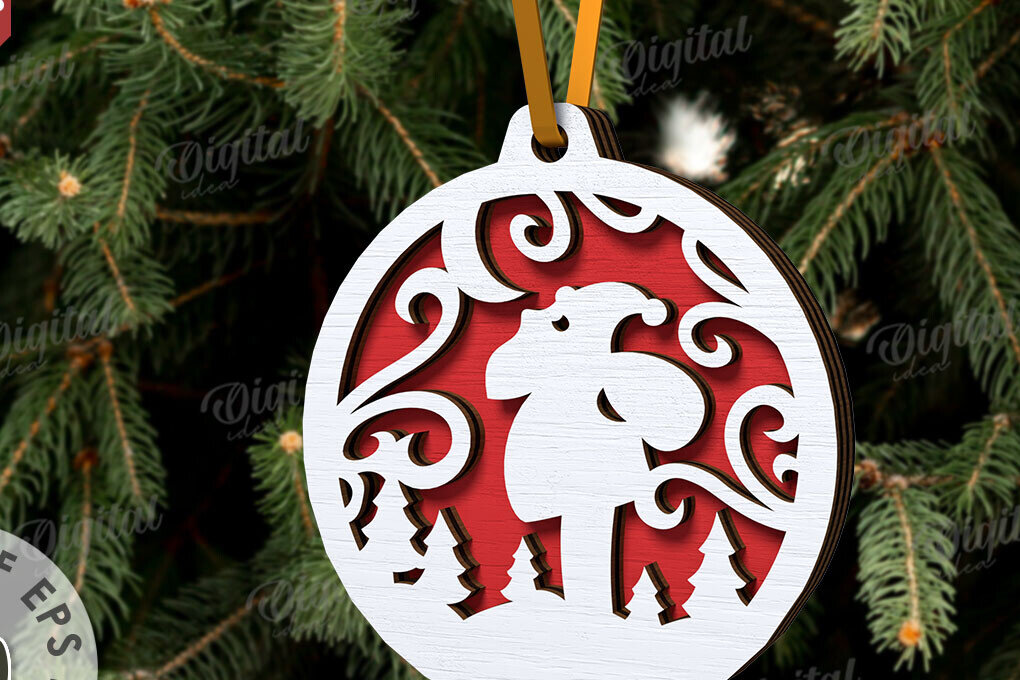 Intra απο ξύλο plywood 3mm-4mm πάχος – Ξύλινο χριστουγεννιάτικο ντεκόρ  κοπής με λέιζερ Δίασταση  20x20 cm INTRAFABR-107889136