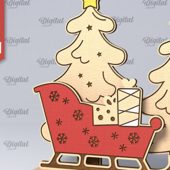 Intra απο ξύλο plywood 3mm-4mm πάχος – Ξύλινο χριστουγεννιάτικο ντεκόρ  κοπής με λέιζερ Δίασταση  20x20 cm INTRAFABR-107883292 - Image 1