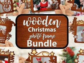 Intra απο ξύλο plywood 3mm-4mm πάχος – Ξύλινη χριστουγεννιάτικη κορνίζα 3d δέσμη Δίασταση  20x20 cm INTRAFABR-78178949 - Image 1