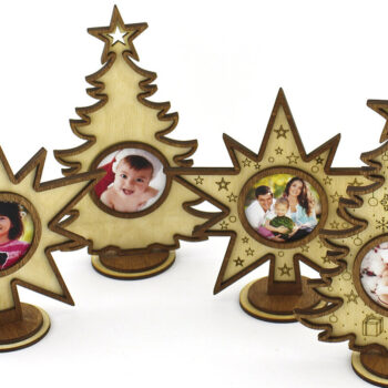 Intra απο ξύλο plywood 3mm-4mm πάχος – Ξύλινη χριστουγεννιάτικη κορνίζα. Αρχείο λέιζερ Δίασταση  20x20 cm INTRAFABR-86285130 - Image 1