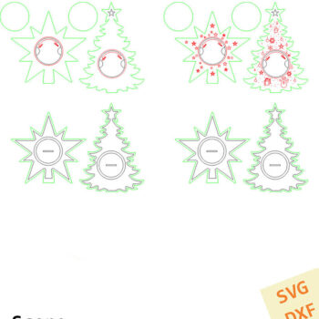 Intra απο ξύλο plywood 3mm-4mm πάχος – Ξύλινη χριστουγεννιάτικη κορνίζα. Αρχείο λέιζερ Δίασταση  20x20 cm INTRAFABR-86285130 - Image 10