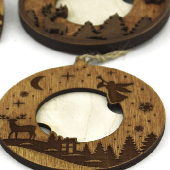 Intra απο ξύλο plywood 3mm-4mm πάχος – Ξύλινα χριστουγεννιάτικα παιχνίδια με φωτογραφία Δίασταση  20x20 cm INTRAFABR-86285735 - Image 3