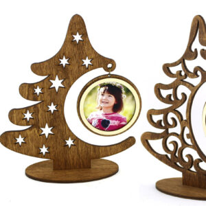 Intra απο ξύλο plywood 3mm-4mm πάχος – Ξύλινο χριστουγεννιάτικο δέντρο με φωτογραφία Δίασταση  20x20 cm INTRAFABR-85466125