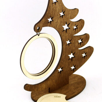 Intra απο ξύλο plywood 3mm-4mm πάχος – Ξύλινο χριστουγεννιάτικο δέντρο με φωτογραφία Δίασταση  20x20 cm INTRAFABR-85466125 - Image 5