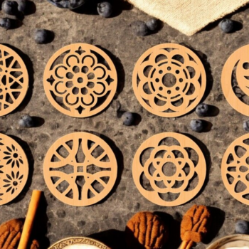 Intra απο ξύλο plywood 3mm-4mm πάχος – Ξύλινο σουβέρ 196 Δίασταση  20x20 cm INTRAFABR-118417318 - Image 2