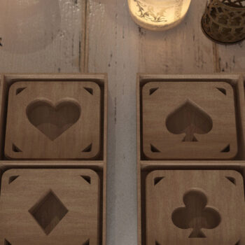 Intra απο ξύλο plywood 3mm-4mm πάχος – Ξύλινο Σετ σουβέρ δώρο 284 Δίασταση  20x20 cm INTRAFABR-56301807 - Image 2