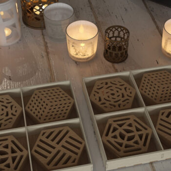 Intra απο ξύλο plywood 3mm-4mm πάχος – Ξύλινο Σετ σουβέρ δώρο 284 Δίασταση  20x20 cm INTRAFABR-56301807 - Image 3