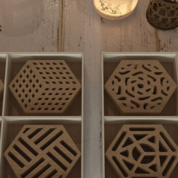 Intra απο ξύλο plywood 3mm-4mm πάχος – Ξύλινο Σετ σουβέρ δώρο 284 Δίασταση  20x20 cm INTRAFABR-56301807 - Image 4