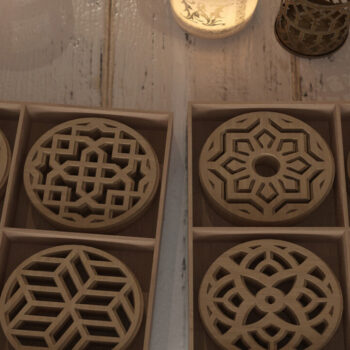 Intra απο ξύλο plywood 3mm-4mm πάχος – Ξύλινο Σετ σουβέρ δώρο 284 Δίασταση  20x20 cm INTRAFABR-56301807 - Image 7