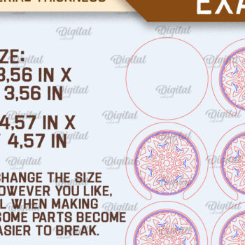 Intra απο ξύλο plywood 3mm-4mm πάχος – Ξύλινα σουβέρ με θήκη Δίασταση  20x20 cm INTRAFABR-107429313 - Image 2