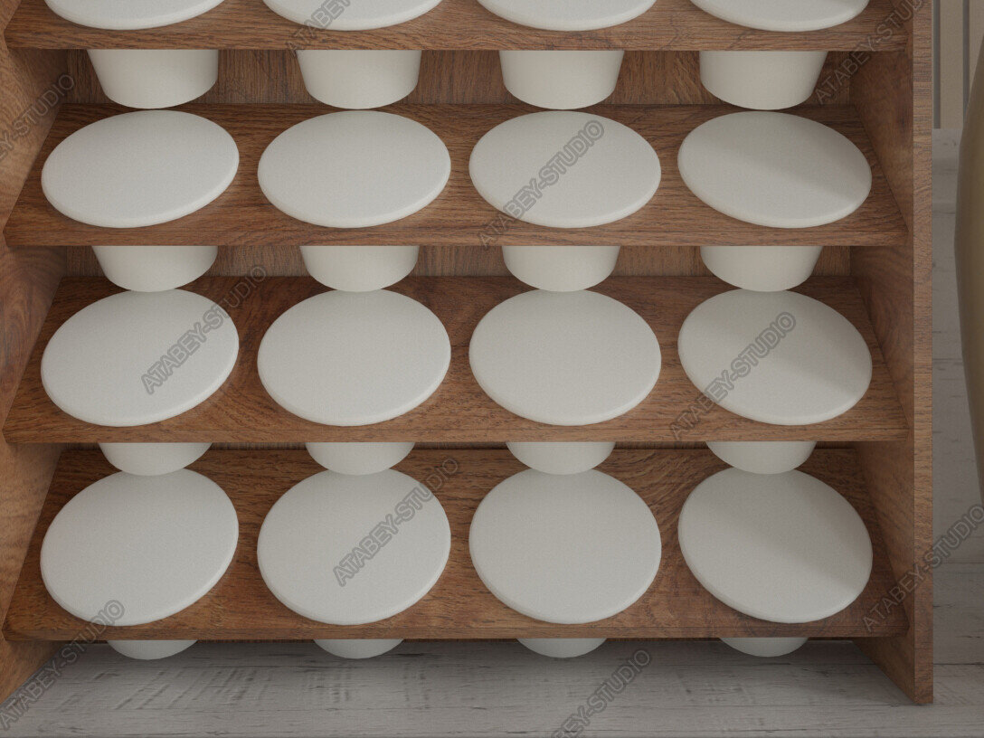 Intra απο ξύλο plywood 3mm-4mm πάχος – Ξύλινη βάση στήριξης για κάψουλες καφέ Δίασταση  20x20 cm INTRAFABR-94398661