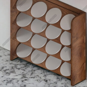 Intra απο ξύλο plywood 3mm-4mm πάχος – Ξύλινη βάση στήριξης για κάψουλες καφέ Δίασταση  20x20 cm INTRAFABR-94398661 - Image 6