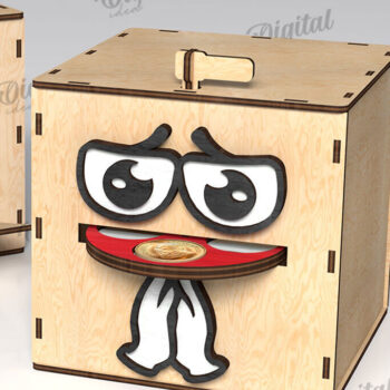 Intra απο ξύλο plywood 3mm-4mm πάχος – Ξύλινα κουτιά τράπεζας νομισμάτων Δέσμη κοπής με λέιζερ Δίασταση  20x20 cm INTRAFABR-108901632 - Image 1