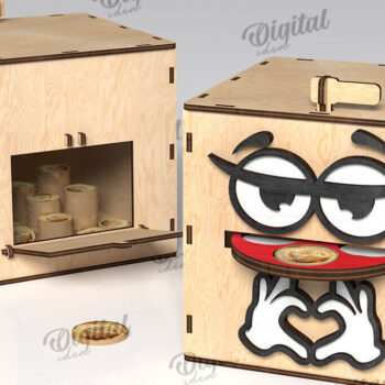 Intra απο ξύλο plywood 3mm-4mm πάχος – Ξύλινα κουτιά τράπεζας νομισμάτων Δέσμη κοπής με λέιζερ Δίασταση  20x20 cm INTRAFABR-108901632 - Image 7