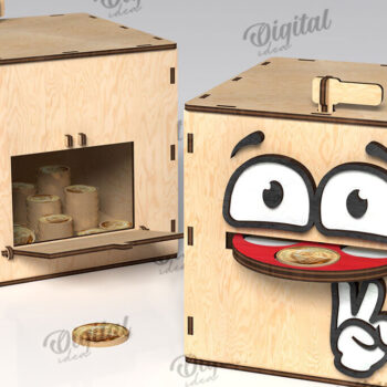 Intra απο ξύλο plywood 3mm-4mm πάχος – Ξύλινα κουτιά τράπεζας νομισμάτων Δέσμη κοπής με λέιζερ Δίασταση  20x20 cm INTRAFABR-108901632 - Image 8