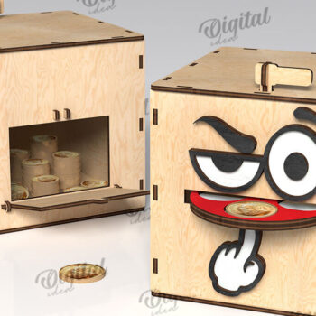 Intra απο ξύλο plywood 3mm-4mm πάχος – Ξύλινα κουτιά τράπεζας νομισμάτων Δέσμη κοπής με λέιζερ Δίασταση  20x20 cm INTRAFABR-108901632 - Image 9