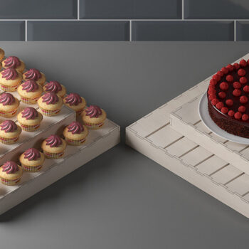 Intra απο ξύλο plywood 3mm-4mm πάχος – Ξύλινη οθόνη Cupcake / Στάση κέικ 321 Δίασταση  20x20 cm INTRAFABR-58586170 - Image 1