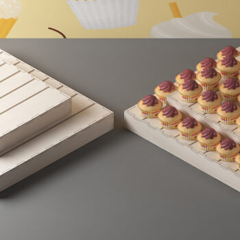 Intra απο ξύλο plywood 3mm-4mm πάχος – Ξύλινη οθόνη Cupcake / Στάση κέικ 321 Δίασταση  20x20 cm INTRAFABR-58586170 - Image 3