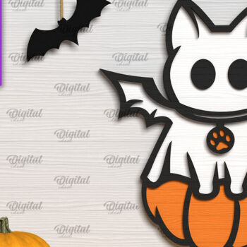 Intra απο ξύλο plywood 3mm-4mm πάχος – Ξύλινο χαριτωμένο  κοπής με λέιζερ φάντασμα Δίασταση  20x20 cm INTRAFABR-104304000 - Image 1