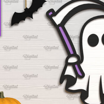 Intra απο ξύλο plywood 3mm-4mm πάχος – Ξύλινο χαριτωμένο  κοπής με λέιζερ φάντασμα Δίασταση  20x20 cm INTRAFABR-104361932 - Image 7