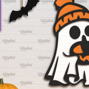 Intra απο ξύλο plywood 3mm-4mm πάχος – Ξύλινο χαριτωμένο  κοπής με λέιζερ φάντασμα Δίασταση  20x20 cm INTRAFABR-104303574