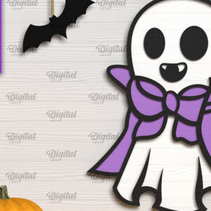 Intra απο ξύλο plywood 3mm-4mm πάχος – Ξύλινο χαριτωμένο  κοπής με λέιζερ φάντασμα Δίασταση  20x20 cm INTRAFABR-104303665