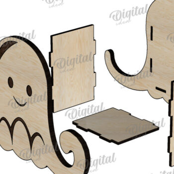 Intra απο ξύλο plywood 3mm-4mm πάχος – Ξύλινη χαριτωμένη θήκη για στυλό χταπόδι Cut Laser Δίασταση  20x20 cm INTRAFABR-112435711 - Image 2