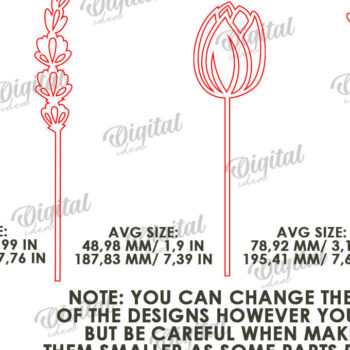 Intra απο ξύλο plywood 3mm-4mm πάχος – Ξύλινη διακόσμηση Λουλούδια με λέιζερ Δίασταση  20x20 cm INTRAFABR-117828711 - Image 2