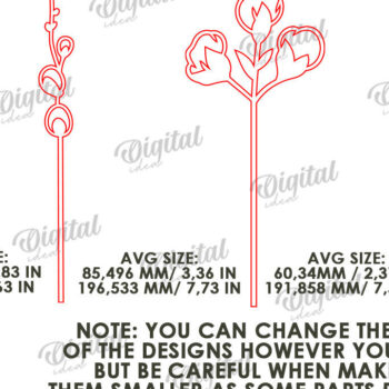 Intra απο ξύλο plywood 3mm-4mm πάχος – Ξύλινη διακόσμηση Λουλούδια με λέιζερ Δίασταση  20x20 cm INTRAFABR-117828800 - Image 2