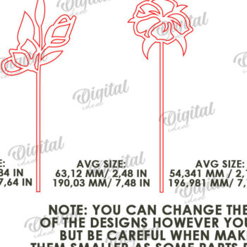 Intra απο ξύλο plywood 3mm-4mm πάχος – Ξύλινη διακόσμηση Λουλούδια με λέιζερ Δίασταση  20x20 cm INTRAFABR-117828820 - Image 2