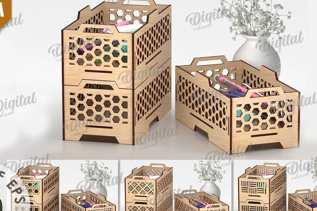 Intra απο ξύλο plywood 3mm-4mm πάχος – Ξύλινα διακοσμητικά κουτιά LaserCut Bundle Δίασταση  20x20 cm INTRAFABR-109743089