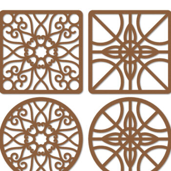 Intra απο ξύλο plywood 3mm-4mm πάχος – Ξύλινο διακοσμητικό σουβέρ κοπής με λέιζερ Δίασταση  40x30 cm INTRAFABR-125344264 - Image 1