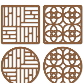 Intra απο ξύλο plywood 3mm-4mm πάχος – Ξύλινο διακοσμητικό σουβέρ κοπής με λέιζερ Δίασταση  40x30 cm INTRAFABR-125344275 - Image 1