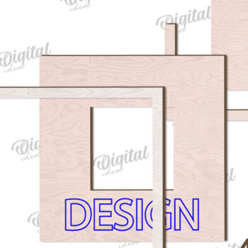 Intra απο ξύλο plywood 3mm-4mm πάχος – Ξύλινο Διακοσμητικό Πλαίσιο Κοπή Laser Δίασταση  40x30 cm INTRAFABR-112891360 - Image 2