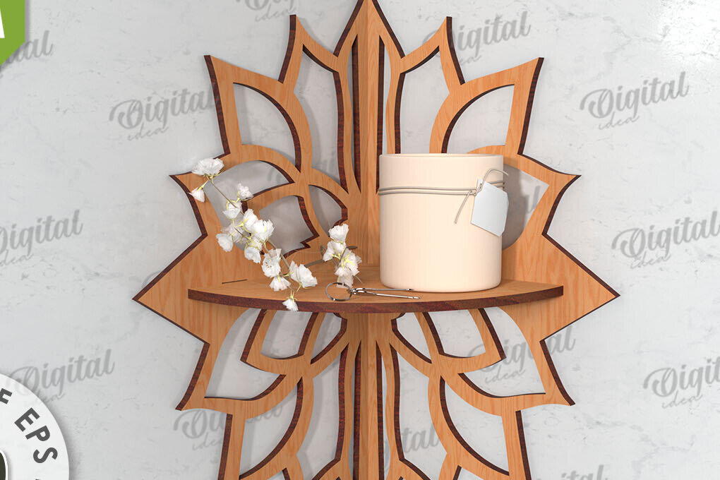 Intra απο ξύλο plywood 3mm-4mm πάχος – Ξύλινο Διακοσμητικό Ράφι Κοπή Laser Δίασταση  40x30 cm INTRAFABR-115363957 - Image 1