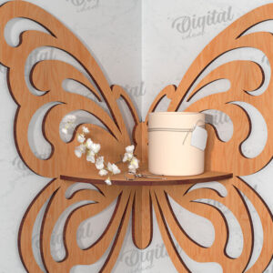 Intra απο ξύλο plywood 3mm-4mm πάχος – Ξύλινο Διακοσμητικό Ράφι Κοπή Laser Δίασταση  40x30 cm INTRAFABR-115363544