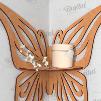 Intra απο ξύλο plywood 3mm-4mm πάχος – Ξύλινο Διακοσμητικό Ράφι Κοπή Laser Δίασταση  40x30 cm INTRAFABR-115363616 - Image 1