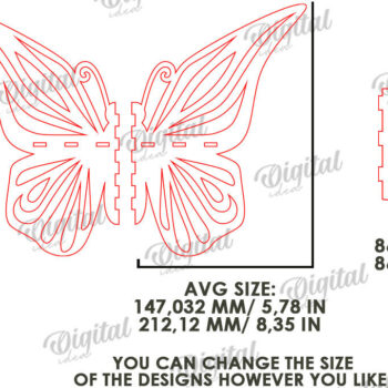 Intra απο ξύλο plywood 3mm-4mm πάχος – Ξύλινο Διακοσμητικό Ράφι Κοπή Laser Δίασταση  40x30 cm INTRAFABR-115363616 - Image 2