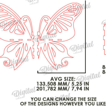 Intra απο ξύλο plywood 3mm-4mm πάχος – Ξύλινο Διακοσμητικό Ράφι Κοπή Laser Δίασταση  40x30 cm INTRAFABR-115363683 - Image 2