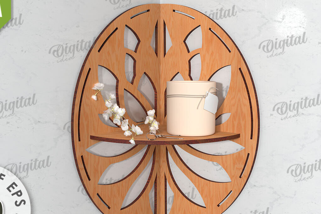 Intra απο ξύλο plywood 3mm-4mm πάχος – Ξύλινο Διακοσμητικό Ράφι Κοπή Laser Δίασταση  40x30 cm INTRAFABR-115363722