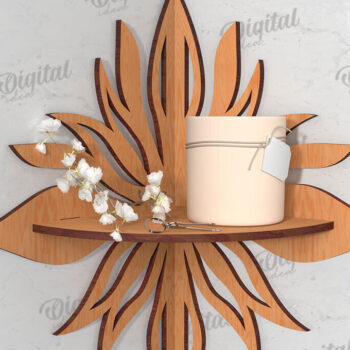 Intra απο ξύλο plywood 3mm-4mm πάχος – Ξύλινο Διακοσμητικό Ράφι Κοπή Laser Δίασταση  40x30 cm INTRAFABR-115363886 - Image 1