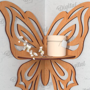 Intra απο ξύλο plywood 3mm-4mm πάχος – Ξύλινο Διακοσμητικό Ράφι Κοπή Laser Δίασταση  40x30 cm INTRAFABR-115363510 - Image 1