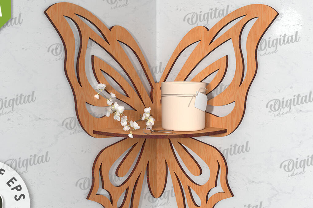 Intra απο ξύλο plywood 3mm-4mm πάχος – Ξύλινο Διακοσμητικό Ράφι Κοπή Laser Δίασταση  40x30 cm INTRAFABR-115363510