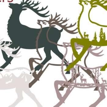 Intra απο ξύλο plywood 3mm-4mm πάχος – Ξύλινο στολίδι ελαφιού Δίασταση  20x20 cm INTRAFABR-86952370 - Image 2