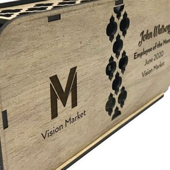 Intra απο ξύλο plywood 3mm-4mm πάχος – Ξύλινο Επιτραπέζιο Ρολόι Δίασταση  20x20 cm INTRAFABR-35374473 - Image 2