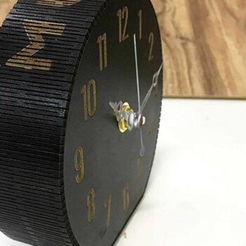 Intra απο ξύλο plywood 3mm-4mm πάχος – Ξύλινο ρολόι γραφείου Δίασταση  20x20 cm INTRAFABR-37888960 - Image 2