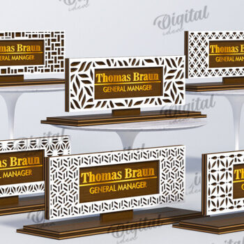 Intra απο ξύλο plywood 3mm-4mm πάχος – Ξύλινες πλάκες ονομάτων γραφείου Πακέτο LaserCut Δίασταση  20x20 cm INTRAFABR-116491496 - Image 1