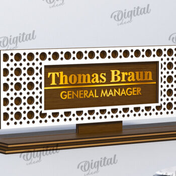 Intra απο ξύλο plywood 3mm-4mm πάχος – Ξύλινες πλάκες ονομάτων γραφείου Πακέτο LaserCut Δίασταση  20x20 cm INTRAFABR-116491496 - Image 5