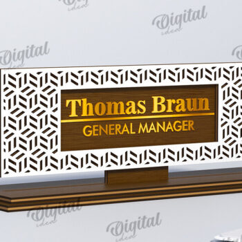 Intra απο ξύλο plywood 3mm-4mm πάχος – Ξύλινες πλάκες ονομάτων γραφείου Πακέτο LaserCut Δίασταση  20x20 cm INTRAFABR-116491496 - Image 8