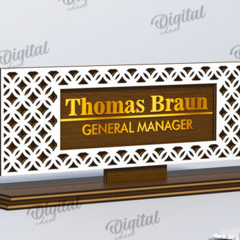 Intra απο ξύλο plywood 3mm-4mm πάχος – Ξύλινες πλάκες ονομάτων γραφείου Πακέτο LaserCut Δίασταση  20x20 cm INTRAFABR-116491496 - Image 9